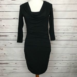 CAbi Black Bodycon Long Sleeve Dress Size XS